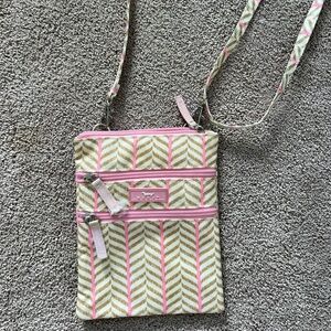 Scout Pink and Cream Chevron Crossbody Bag